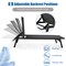 Costway 2 PCS Patio Lounge Chair Chaise Recliner Back Adjustable Garden Brown\Black